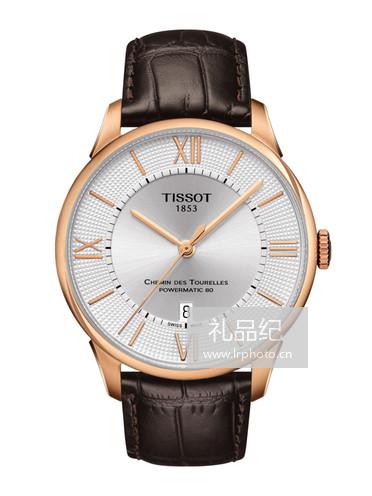 Tissot  天梭杜鲁尔系列皮带80机芯机械男表T0994073603800