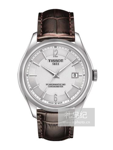 Tissot  天梭宝环系列天文台认证款皮带80机芯机械男表T1084081603700