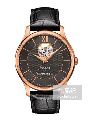 Tissot  天梭俊雅系列皮带80机芯机械男表T0639073606800