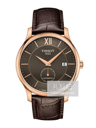 Tissot  天梭俊雅系列皮带机械男表T0634283606800