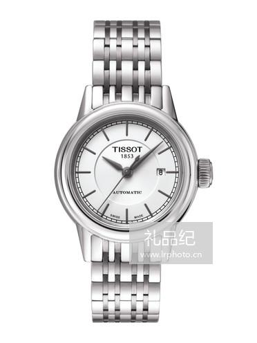 Tissot  天梭卡森系列钢带机械女表T0852071101100