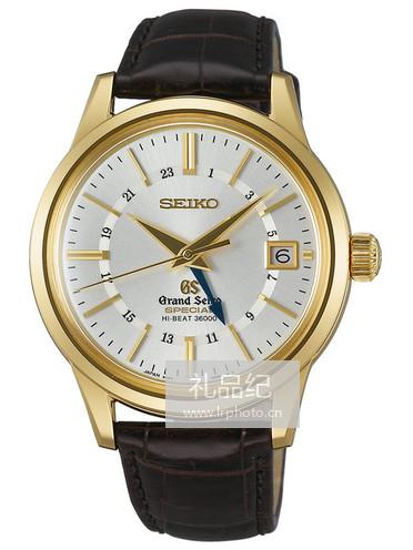 精工Grand Seiko系列自动上链高振频两地时间机械表SBGJ008