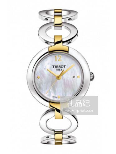 Tissot  天梭粉彩系列钢带石英女表T0842102211700