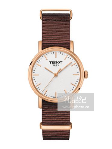 Tissot  天梭魅时系列尼龙带石英女表T1092103703100