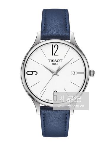 Tissot  天梭臻时系列皮带石英女表T1032101601700