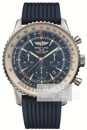 百年灵航空计时1系列NAVITIMER GMT Aurora Blue腕表